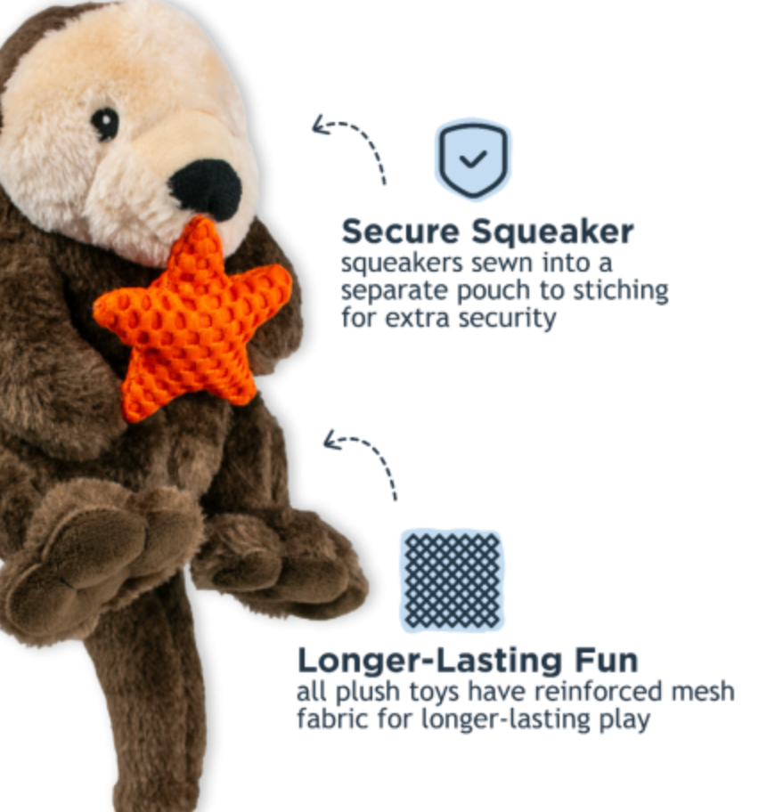 Tall Tails Dog Toy Rope Body Otter 13"