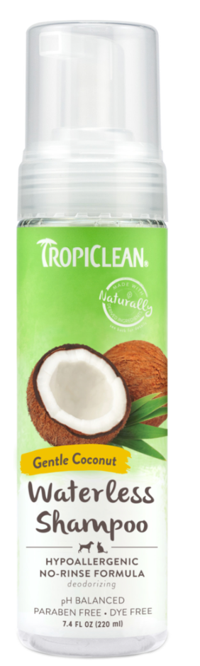 TropiClean Dog Grooming Waterless Shampoo Hypo Allergenic 7.4 oz