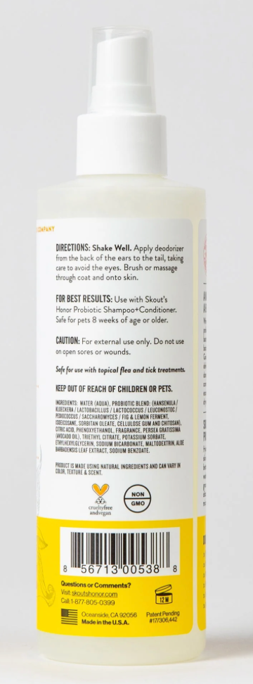 SK HONOR GROOMING PROBIOTIC / DEODORIZER 8 OZ HONEYSUCKLE