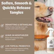 SK HONOR GROOMING PROBIOTIC / DETANGLER 8 OZ DOG OF THE WOOD