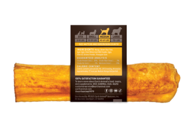 Earth Animal No Hide Chew - MEDIUM MANGO