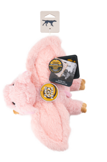 Tall Tails Dog Toy Plush Flying Pig 12"
