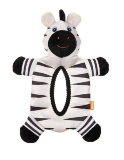 GROWL DOG TOY BRUIZERS ZEBRA BLACK & WHITE