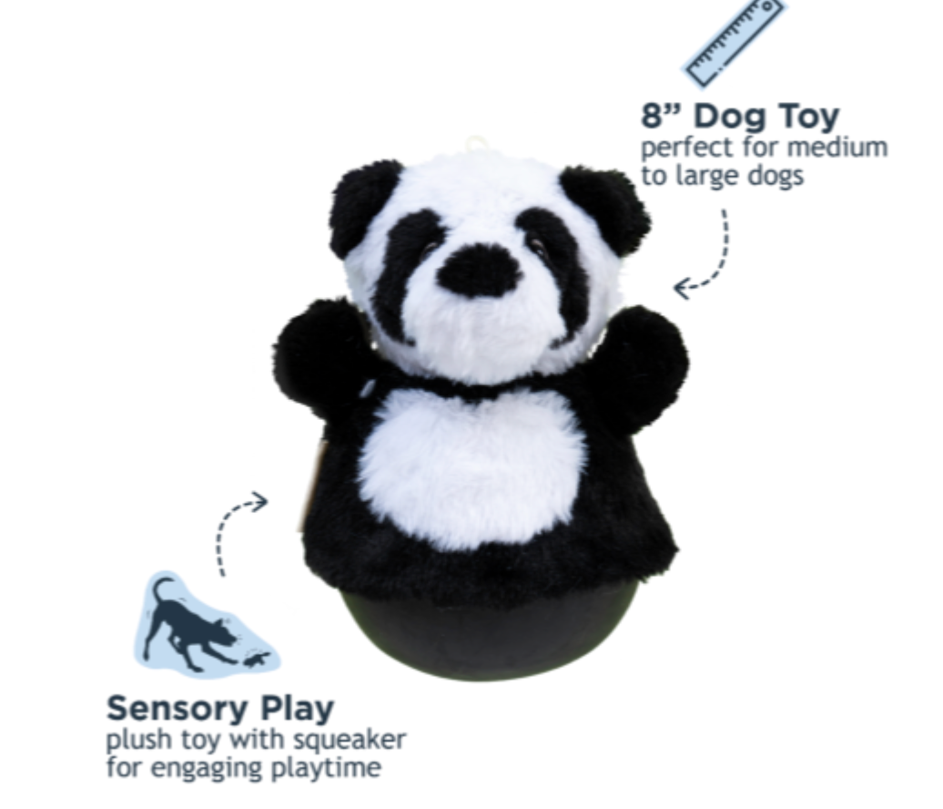Tall Tails Dog Toy Roly Poly Panda 6"