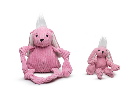HuggleHounds Dog Toy Knotties Woodland Bunny Large