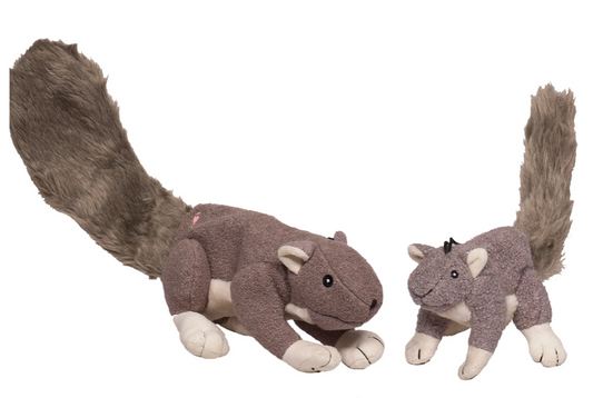 HuggleHounds Dog Toy Plush Big Feller Squirrel