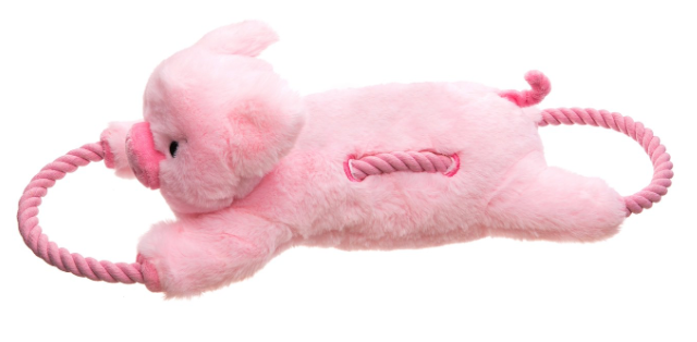 Growl Dog Toy Haystackerz Pig Pink
