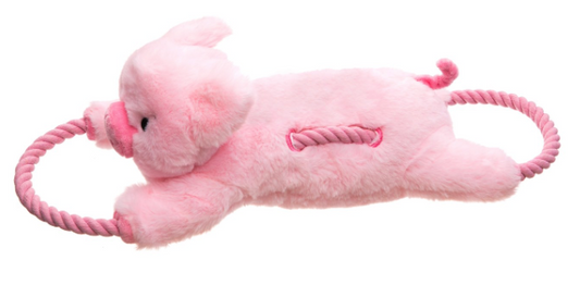 Growl Dog Toy Haystackerz Pig Pink