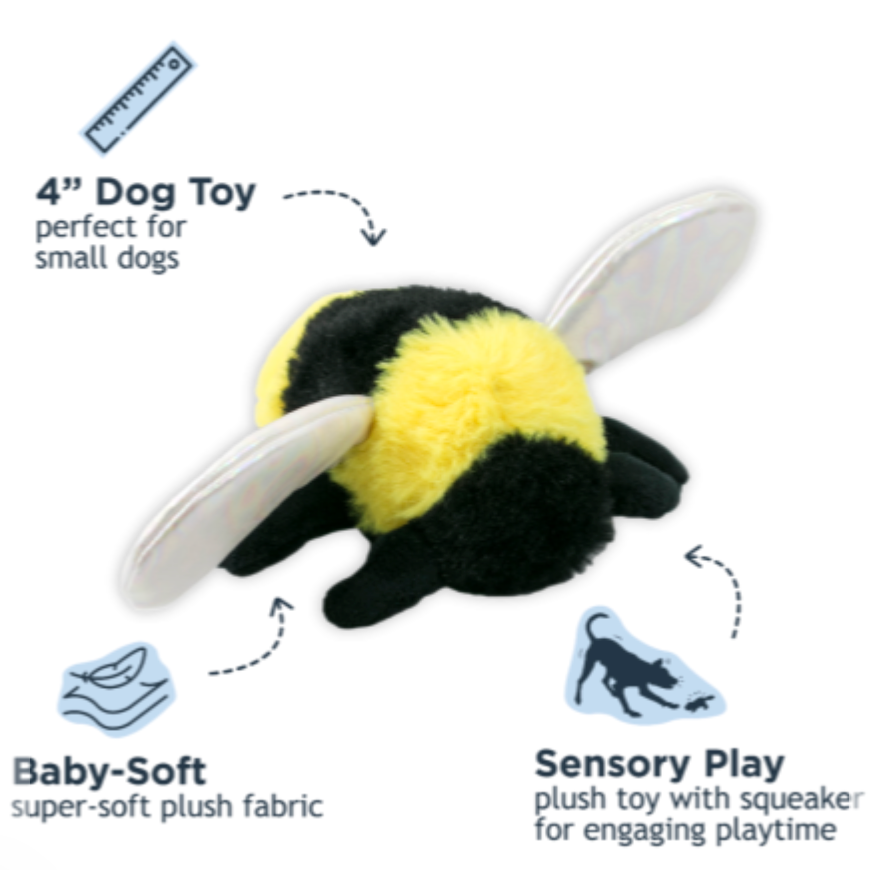 Tall Tails Dog Toy Plush Bee 5"