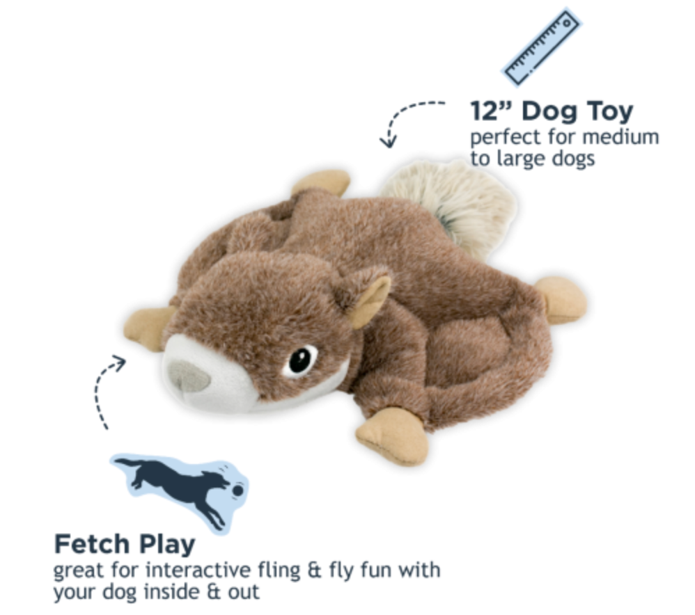 Tall Tails Dog Toy Plush Flying Squirrel 12"