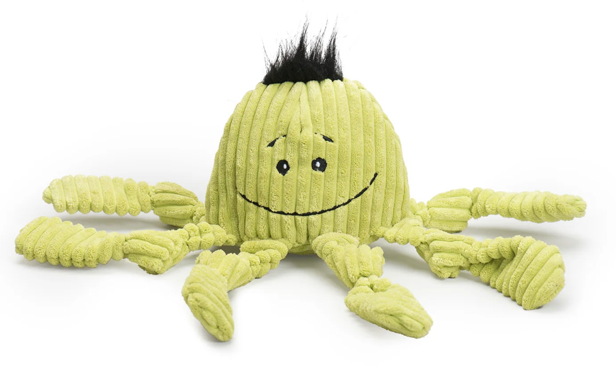 HuggleHounds Dog Toy Knotties Aquaknottie Octopus Citron
