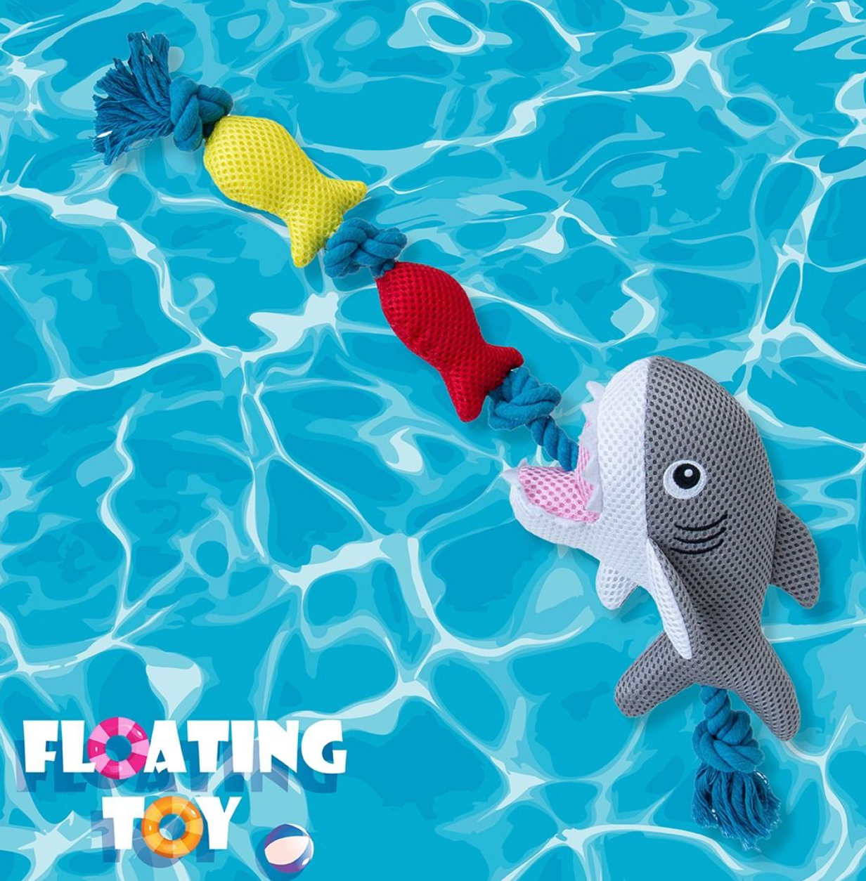 Territory Dog Toy Shark w/ Rope 20"