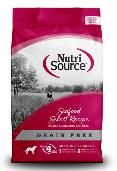 NutriSource Dog Dry GF Seafood Select w/ Salmon 12#