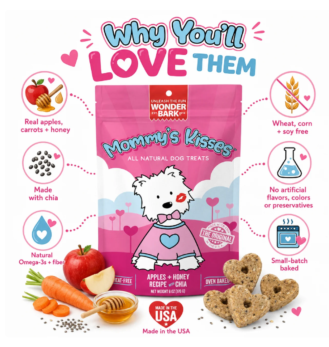 WONDER BARK DOG TREAT EVERYDAY MOMMYS KISSES 6OZ