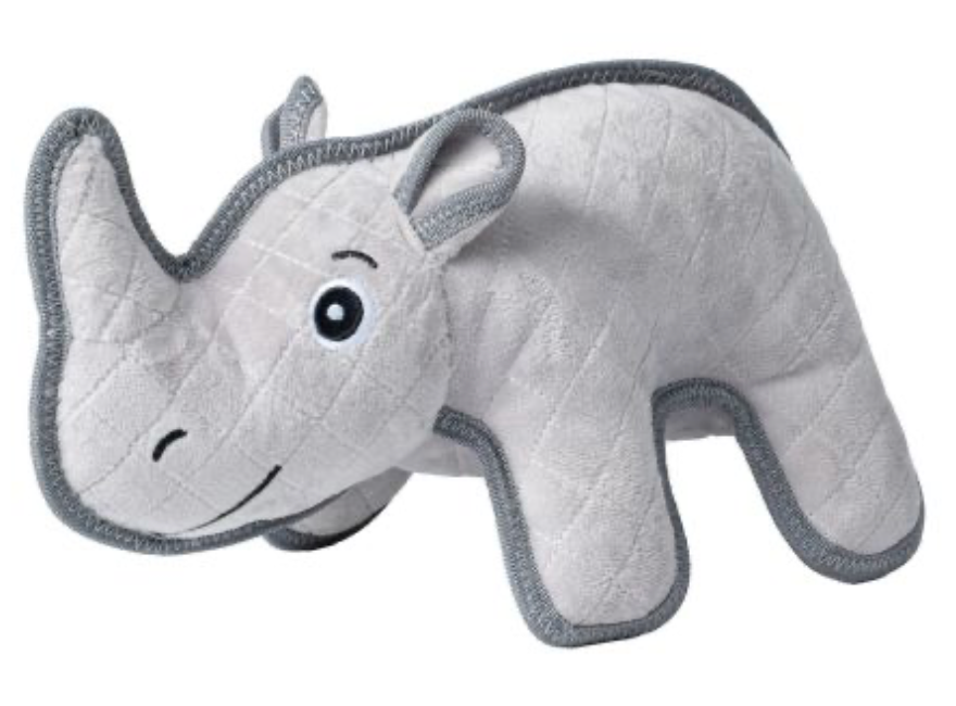 TERRITORY DOG TOY DURABLE PLUSH RHINO 11.5"