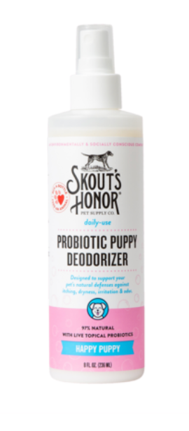 Skout's Honor Dog Grooming Happy Puppy Probiotic Deodorizer 8 oz