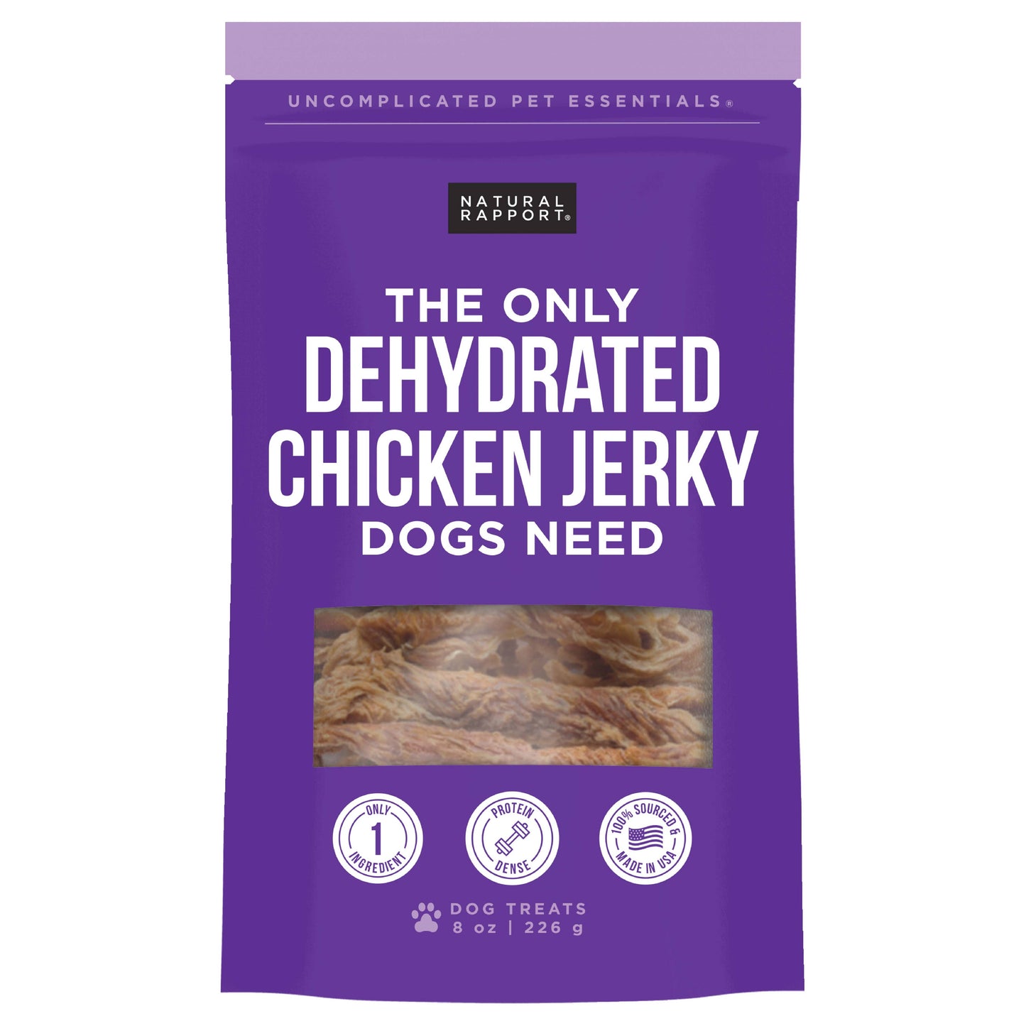 Natural Rapport The Only Dehydrated Chicken Jerky Dogs Need